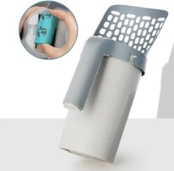 YELÉ LIVING – Kattenbakschep – Haarverwijderaar - Cat Litter Scoop – Kattenbakschep Met Container – Katten – Kattenbak – Grijs/wit – Kattenbak Schep – Grind – Kattengrind – Kattenbak Grind – Poep Zakjes – Afvalcontainer - All-in-1 Kattenbakschep -Dieren Product Winkel 1200x1180 10