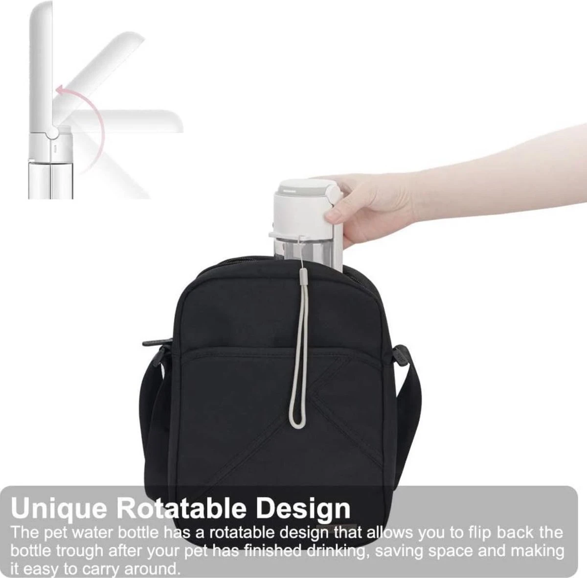 Vouwbare Honden Waterfles 420ml - Honden Fles Water - Honden Bidon - Honden Drinkfles - Paars 2 Vouwbare Honden Waterfles 420ml - Honden Fles Water - Honden Bidon - Honden Drinkfles - Paars - Afbeelding 2