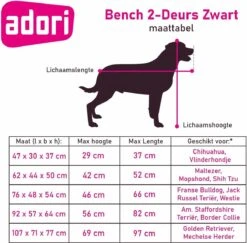 Adori Hondenbench - Zwart - M - 76 X 48 X 54 Cm 14 Adori Hondenbench - Zwart - M - 76 X 48 X 54 Cm -Dieren Product Winkel 1200x1181 15
