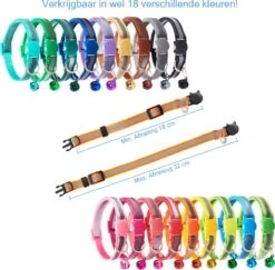 Kattenhalsband Veiligheidssluiting Kattenbandje Kitten Halsband Katten Halsband Reflecterend Verstelbaar 18-32Cm – Zwart -Dieren Product Winkel 1200x1182 5