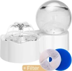 Merkloos Drinkfontein Kat - Waterfontein Kat - Gefilterd Water - Kattenfontein - Hervulbare Filter - Water Dispenser - Drinkbak Kat - Reservoir - Waterbak Kat - Fluisterstil - Sensor