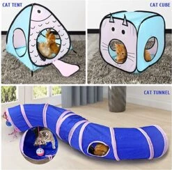 Fuegobird Kattentunnel - Tent+Tunnel 3 In 1 - Blauw/Roze 10 Fuegobird Kattentunnel - Tent+Tunnel 3 In 1 - Blauw/Roze -Dieren Product Winkel 1200x1185 26