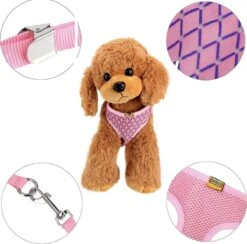 Merkloos Kattentuigje Met Looplijn - Kattenharnas - Kittentuigje - Kattenriem Met Looplijn - Kitten Tuigje Verstelbaar - Roze - Ixen -Dieren Product Winkel 1200x1185 5