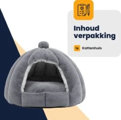 MIRO Katten Huis - Kattenhuizen - Kattenhok - Kattenmand - Dierenhuis - Extra Zacht - Grijs 15 MIRO Katten Huis - Kattenhuizen - Kattenhok - Kattenmand - Dierenhuis - Extra Zacht - Grijs -Dieren Product Winkel 1200x1185 6