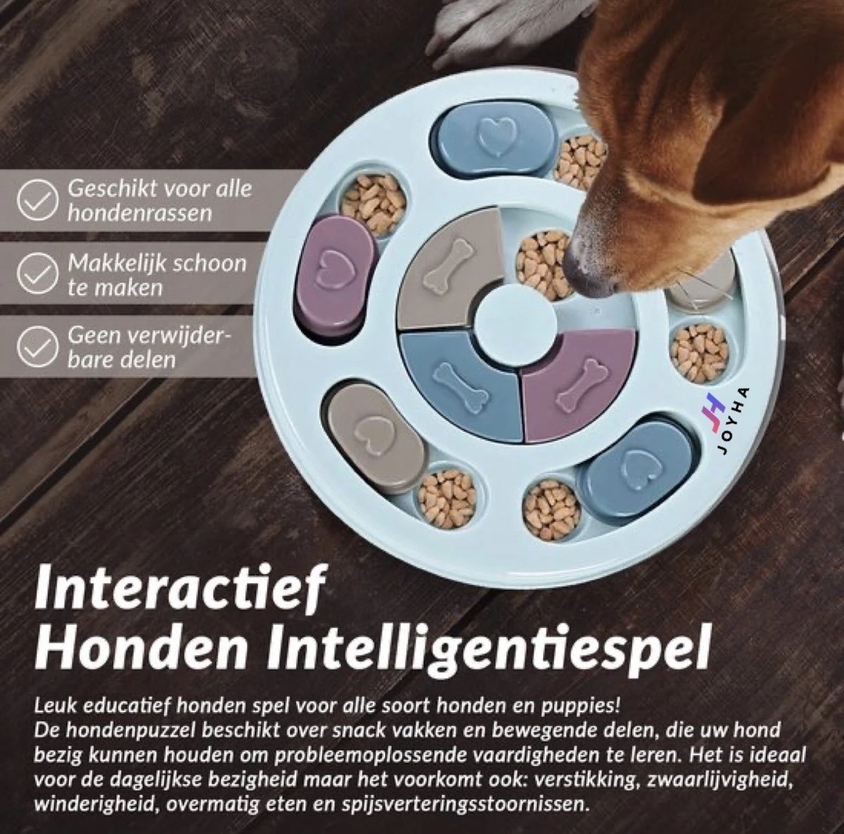 Joyha Honden Puzzel Met Gratis Hondenkam | Speelgoed | Speeltjes | Slow Feeder | Intelligentie | Denkspelletje | Puppyspeelgoed | Anti Schrokbak | Interactieve | Langzame Voerbak | Dog Puzzle | Hondenpuzzel 6 Joyha Honden Puzzel Met Gratis Hondenkam | Speelgoed | Speeltjes | Slow Feeder | Intelligentie | Denkspelletje | Puppyspeelgoed | Anti Schrokbak | Interactieve | Langzame Voerbak | Dog Puzzle | Hondenpuzzel - Afbeelding 6