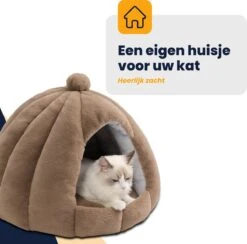 MIRO Katten Huis - Kattenhuizen - Kattenhok - Kattenmand - Dierenhuis - Extra Zacht - Bruin 18 MIRO Katten Huis - Kattenhuizen - Kattenhok - Kattenmand - Dierenhuis - Extra Zacht - Bruin -Dieren Product Winkel 1200x1186 9