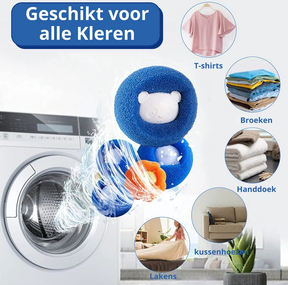 Merkloos Wasdrogerbollen - Haarverwijderaar Huisdieren - Haarvanger Wasmachine - Wasbollen - Drogerbollen - 4 Keer 5 Merkloos Wasdrogerbollen - Haarverwijderaar Huisdieren - Haarvanger Wasmachine - Wasbollen - Drogerbollen - 4 Keer - Afbeelding 5
