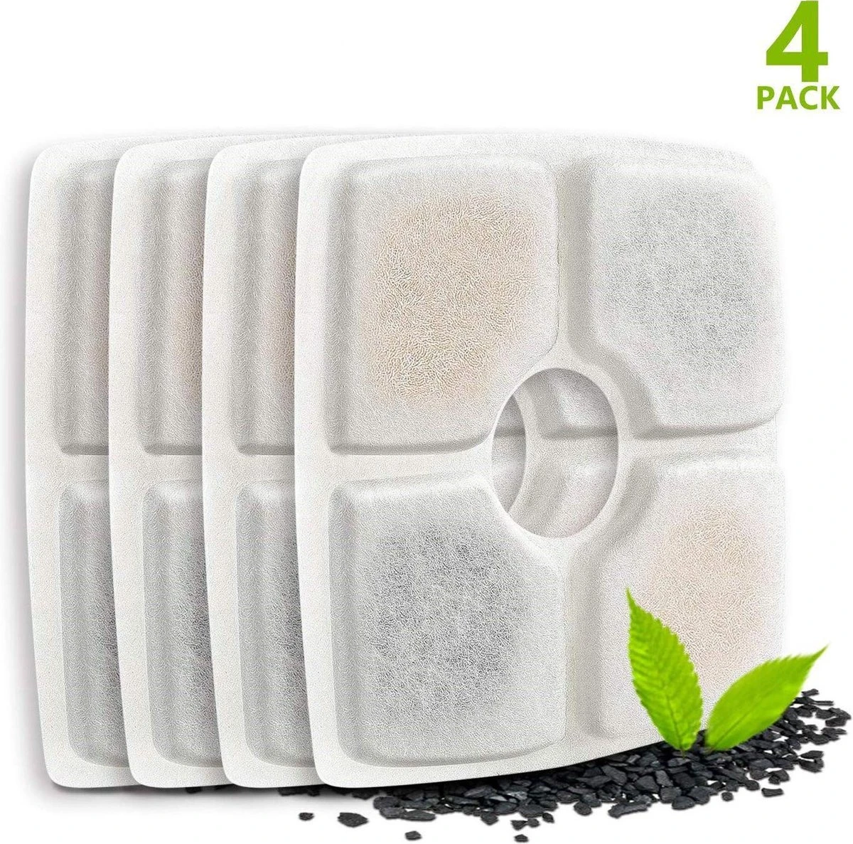 Lucky Paw By Qumax Drinkfontein Filters - Navulling Set - 4 St. 1 Lucky Paw By Qumax Drinkfontein Filters - Navulling Set - 4 St.