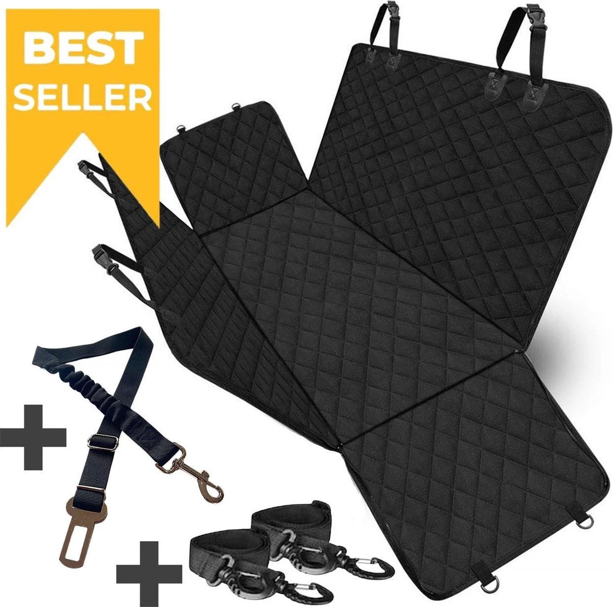 Hondendeken - Hondendeken Auto Achterbank - Hondendeken Auto - Inclusief: Luxe Honden Autogordel 1 Hondendeken - Hondendeken Auto Achterbank - Hondendeken Auto - Inclusief: Luxe Honden Autogordel