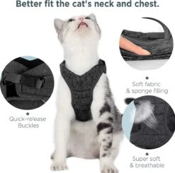 Kattentuig Met Riem, Set, Ontsnappingsbestendig Kattenharnas, Verstelbaar En Zacht, -Dieren Product Winkel 1200x1190 18