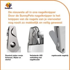 SunnyPets - Professionele Dieren Nagelknipper - Wit - Met LED En Vijl - Hond - Kat - Geschikt Voor Alle - Nageltang -Dieren Product Winkel 1200x1190 23