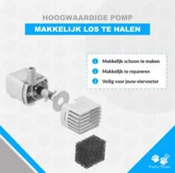 Pretty Paws PP097 Professionele Drink Fontein Kat - Poezen Fontein Met Filter - Waterfontein Kat - Katten Fontein - Dieren Drinkbak -Dieren Product Winkel 1200x1190 33