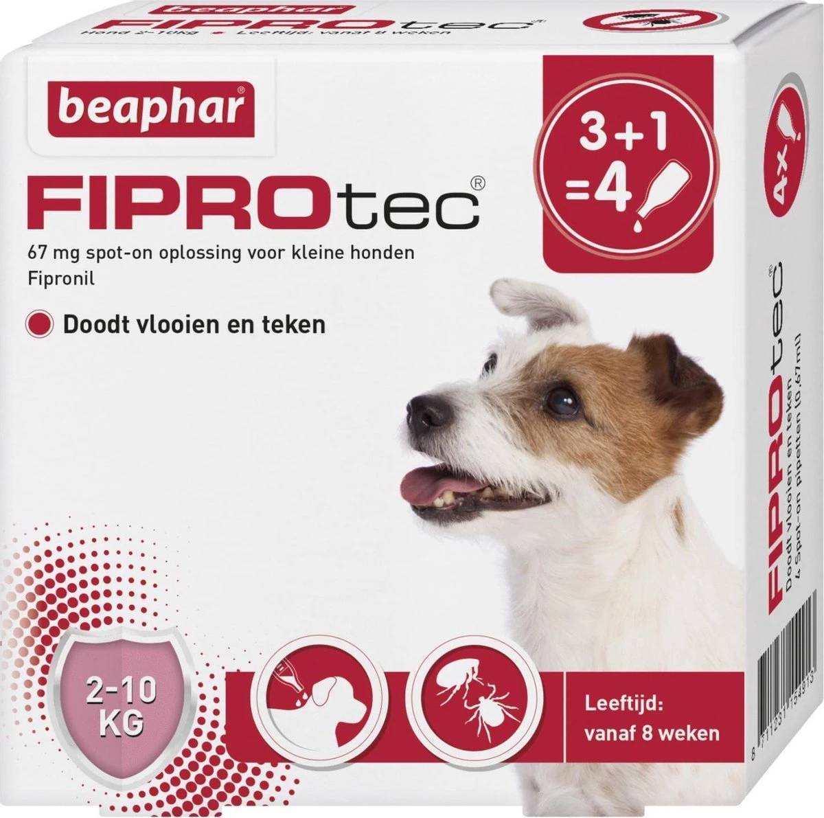 Beaphar Fiprotec Anti Vlooien En Teken Druppels 2 - 10 Kg 3 + 1 Stuks 5 Beaphar Fiprotec Anti Vlooien En Teken Druppels 2 - 10 Kg 3 + 1 Stuks - Afbeelding 5
