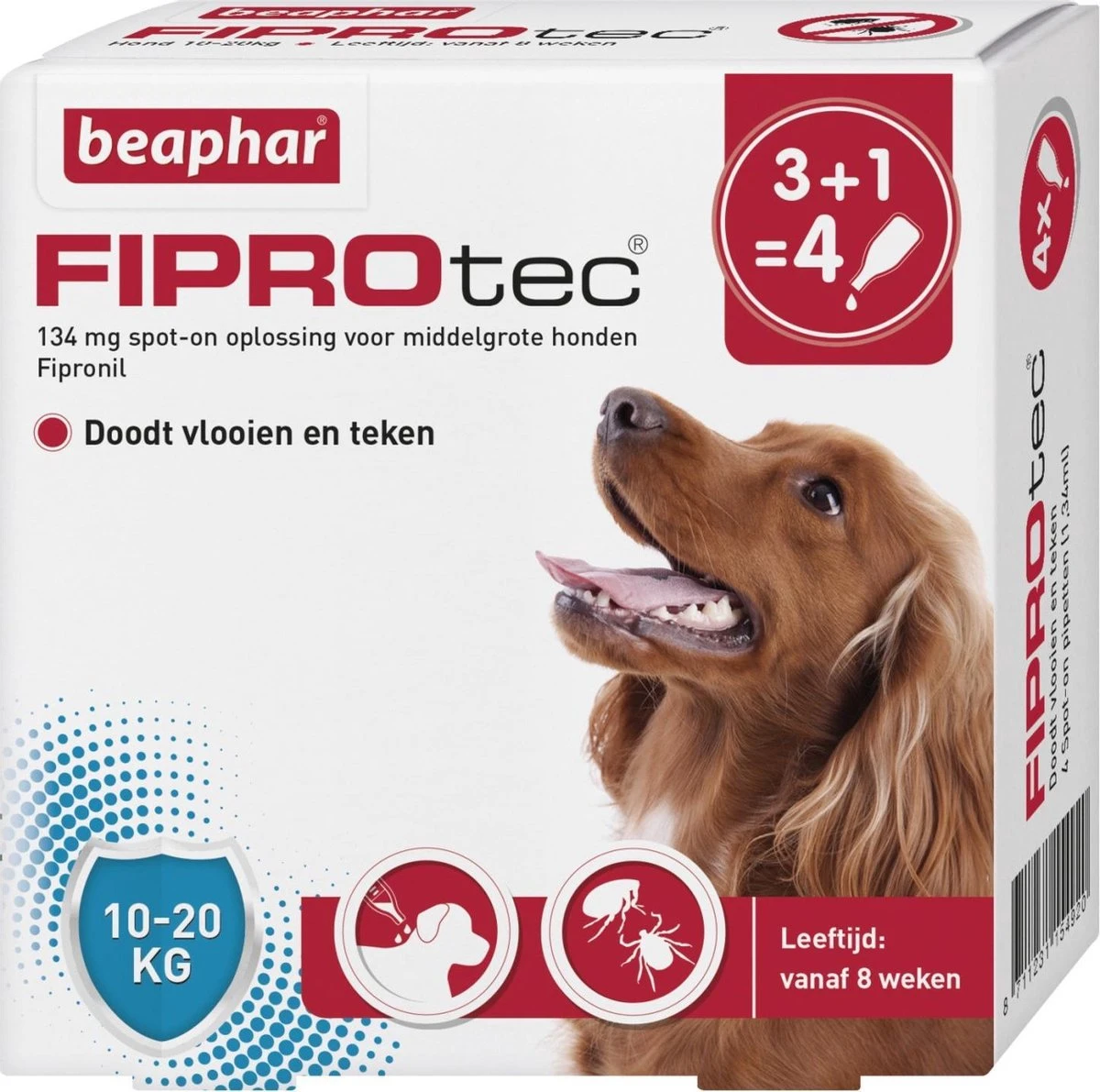 Beaphar Fiprotec Vlooien- En Tekenmiddel Hond 10-20 Kg - 4 Pipetten 10 Beaphar Fiprotec Vlooien- En Tekenmiddel Hond 10-20 Kg - 4 Pipetten - Afbeelding 10