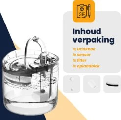 MIRO Luxe Drinkfontein - Drinkbak - Katten & Honden - Plug & Play - Zeer Stil - Met Sensor - 1.8 Liter Inhoud - + Extra Filter - Nederlandse Handleiding -Dieren Product Winkel 1200x1192 8