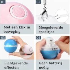 Otiume Elektrische Speelbal - Slimme Interactieve Zelfrollende Bal - Speelgoed Voor Katten - Kattenspeelgoed - Blauw 10 Otiume Elektrische Speelbal - Slimme Interactieve Zelfrollende Bal - Speelgoed Voor Katten - Kattenspeelgoed - Blauw -Dieren Product Winkel 1200x1193 8
