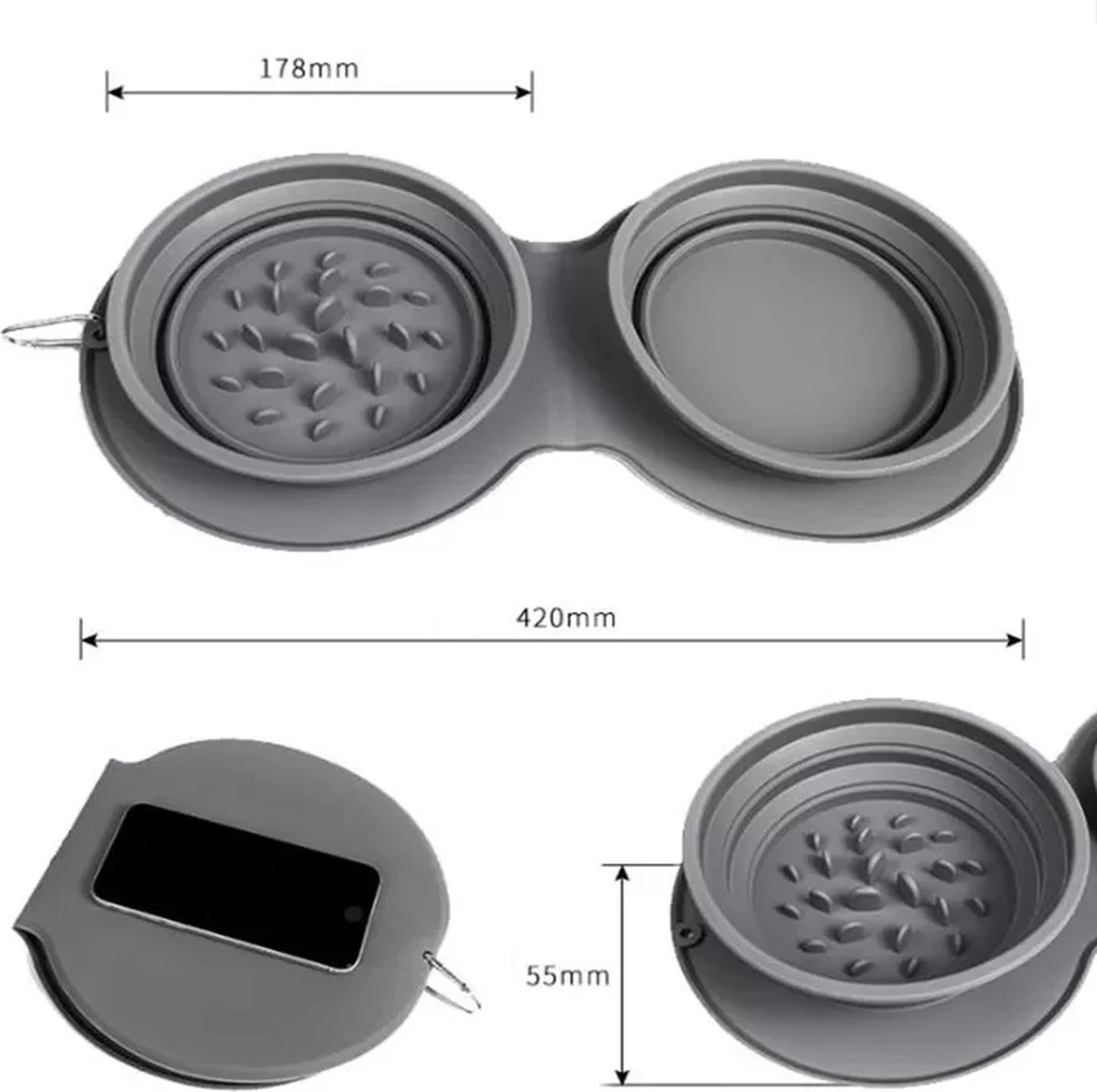 Janse Opvouwbare Voerbak - Anti Slip Honden Voerbak - Katten Voerbak - Anti Schrokbak Hond - Waterbak - Drinkbak - Voederbak Kat - Opvouwbaar - Voedselbak - Vakantie - Slowfeeder 2 Janse Opvouwbare Voerbak - Anti Slip Honden Voerbak - Katten Voerbak - Anti Schrokbak Hond - Waterbak - Drinkbak - Voederbak Kat - Opvouwbaar - Voedselbak - Vakantie - Slowfeeder - Afbeelding 2