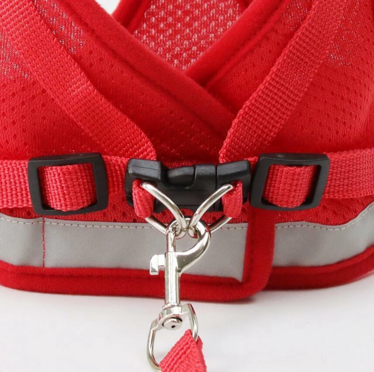 Merkloos Verstelbaar Kattentuigje Reflecterend - Kattenharnas - Kattentuig Met Looplijn - Rood - Maat M 3 Merkloos Verstelbaar Kattentuigje Reflecterend - Kattenharnas - Kattentuig Met Looplijn - Rood - Maat M - Afbeelding 3