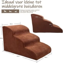 Snoots - Hondentrap - Hondentrapje Voor Honden - Opstapje Hond - 40 Cm Hoog - 3 Treden -Dieren Product Winkel 1200x1196 27