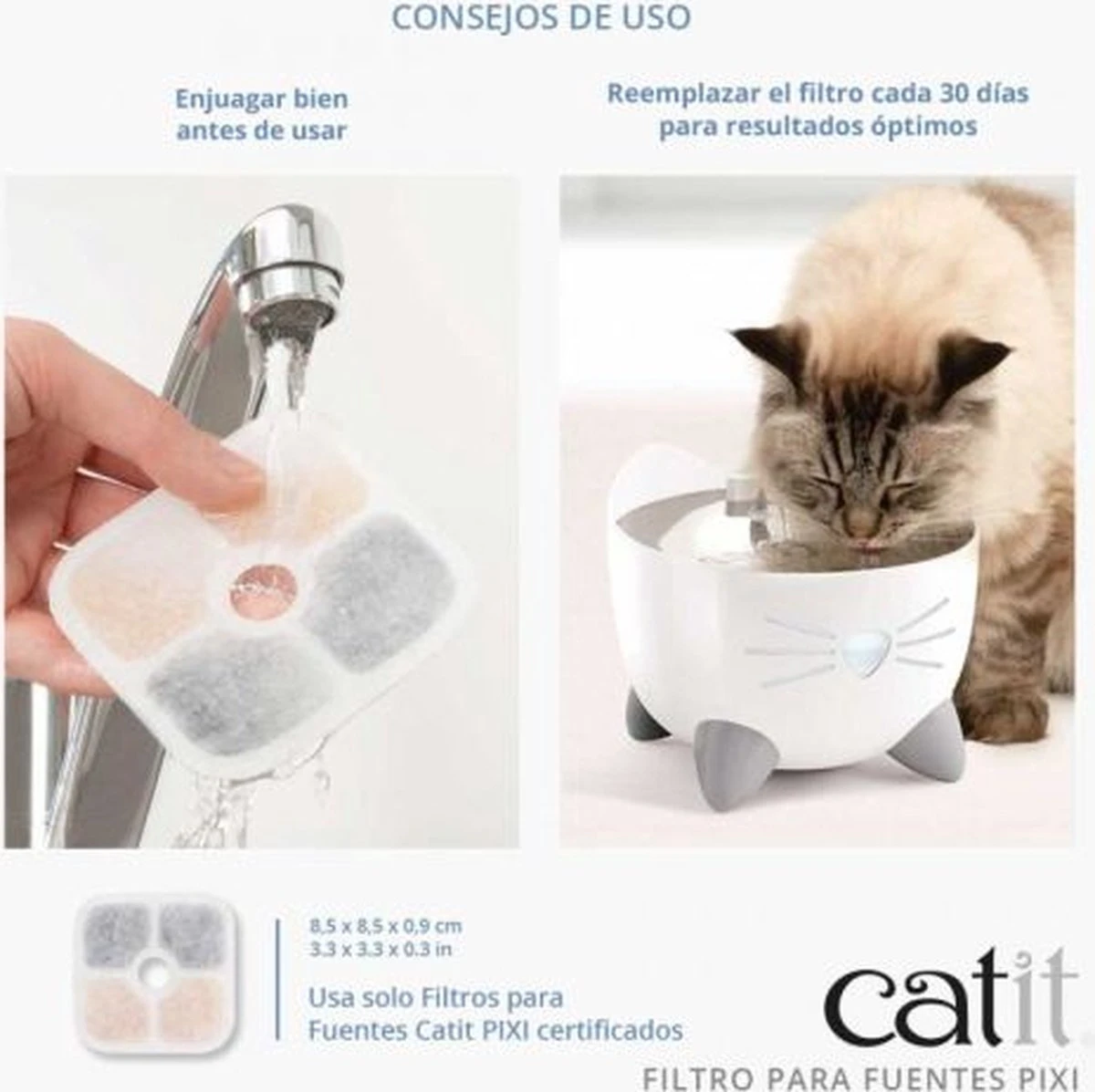 Catit Pixi Fountain Filter Cartridge - Kattendrinkbak - 6 Stuks 3 Catit Pixi Fountain Filter Cartridge - Kattendrinkbak - 6 Stuks - Afbeelding 3