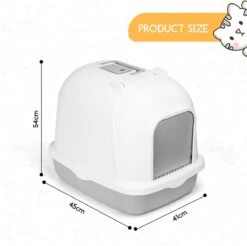 Nobleza ZSW - Kattenbak Met Kattenbakschep - 54x41x45 Cm - Grijs- L -Dieren Product Winkel 1200x1197 6