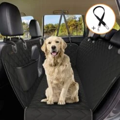 Merkloos Hondendeken Auto – Achterbank – Kofferbak – Waterproof – Honden Deken – Met Kijkvenster – Zwart – 147 X 137 Cm