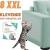 Merkloos Anti Krab Krabschade Bescherming Kat En Hond – 8 XXL Vellen – Zonder Punaises - Tegen Krabben – Bankbescherming – Meubelbescherming – Krabpaal – Anti Scratch – 43.2 X 30.5cm – Transparant
