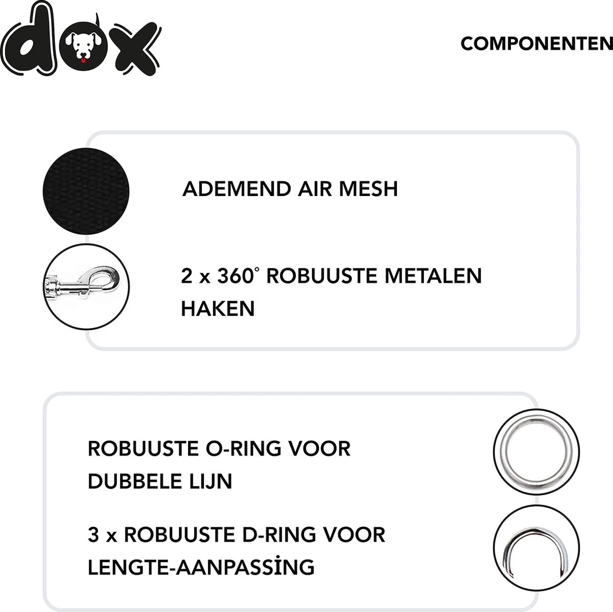 DDOXX Hondenriem Air Mesh, 3-voudig Verstelbaar, 2m | Voor Kleine & Grote Honden | Dubbele Riem Twee Honden Kat Puppy | Tug Leash Large | Lead Leash Small | Walking Leash Puppy Leash | Zwart, XS 2 DDOXX Hondenriem Air Mesh, 3-voudig Verstelbaar, 2m | Voor Kleine & Grote Honden | Dubbele Riem Twee Honden Kat Puppy | Tug Leash Large | Lead Leash Small | Walking Leash Puppy Leash | Zwart, XS - Afbeelding 2