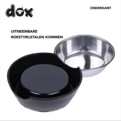 DDOXX Voerbak, Antislip | Vele Kleuren & Maten | Voor Kleine & Grote Honden | Voerbak Kat | Hondenbak Hond | Kattenbak Roestvrijstalen Bak | Melamine Bak | Zwart, 350 Ml -Dieren Product Winkel 1200x1199 46