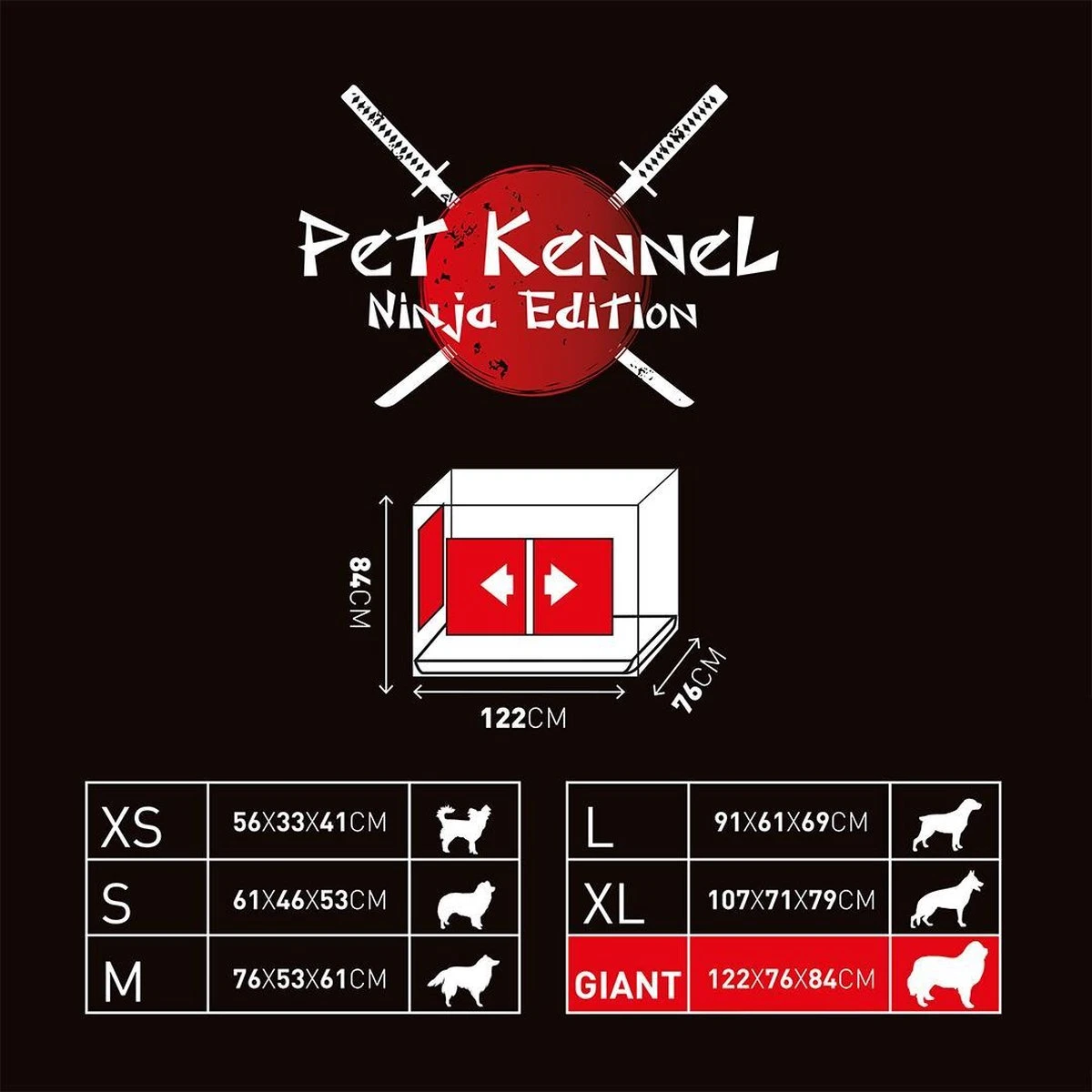 Duvo DRAADKOOI NINJA EDITION MET SCHUIFDEUR XXL 2 Duvo DRAADKOOI NINJA EDITION MET SCHUIFDEUR XXL - Afbeelding 2