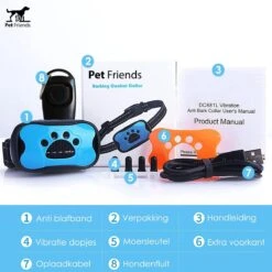 PetFriends Anti Blafband Zonder Schok - Gratis Hondenfluit - USB Oplaadbaar - Anti Blaf Apparaat - Opvoedingshalsband - Voor Grote En Kleine Honden -Dieren Product Winkel 1200x1200 1016