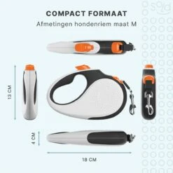 Hondenriem Tape - 5 Meter - Medium - Voor Honden <25 Kg - Zwart-Wit -Dieren Product Winkel 1200x1200 1061