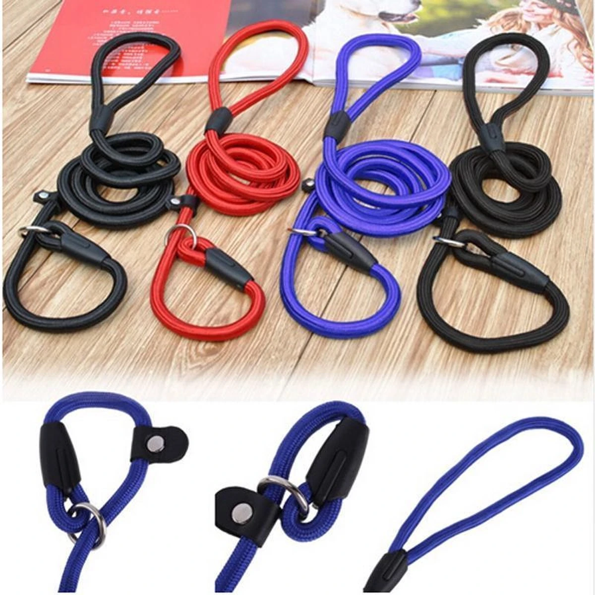 Merkloos Sliplijn Met Trainings Halsband - Hondenriem - Zwart -130 Cm 1 Merkloos Sliplijn Met Trainings Halsband - Hondenriem - Zwart -130 Cm