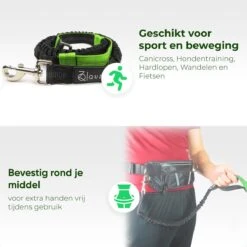 Canicross Looplijn Hond Met Heupriem Voor Hardlopen - Elastische Handsfree Hondenriem - Honden Trainingslijn - 150/200cm - Groen -Dieren Product Winkel 1200x1200 1087