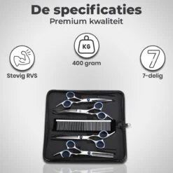 VoordeelShop 7-Delige Huisdier Knipset Met Etui - Trimmen Hond - Honden Schaar - Effileerschaar Hond - Huisdier Trimmer - Huisdier Knippen - Knipschaar Haar - Haar Schaar - Kapper - Kapperset - Scharenset -Dieren Product Winkel 1200x1200 1287