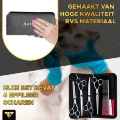 Toivo Schaar Voor Dieren - Zilver - Effileerscharen - Honden Scharenset - Dierenschaar - Set 5 Stuks - Trimscharen - Trimset - Uitdunschaar Hond - Schaar Honden -Dieren Product Winkel 1200x1200 1301