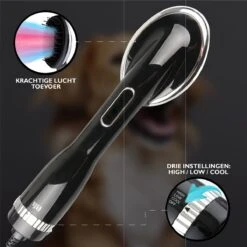 RoiPets® Hondenfohn 2 In 1 – 1000W - Honden Droger – Met Borstel - Waterblazer - Haar Verzorging - Honden Borstel Zwart - Honden/Katten/Dieren -Dieren Product Winkel 1200x1200 1320