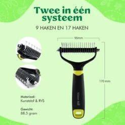 Mister Mill Professionele 2-Zijdige Ondervacht Kam Voor Hond En Kat – Honden/Kattenborstel – Klittenkam – 9,5 Cm. -Dieren Product Winkel 1200x1200 1401
