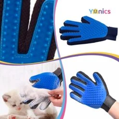 YUNICS® Dieren Handschoen - Haarverwijderaar Voor Huisdieren - Kattenborstel - Hondenborstel - Hondenkam - Kattenhaarverwijderaar - Blauw -Dieren Product Winkel 1200x1200 1484