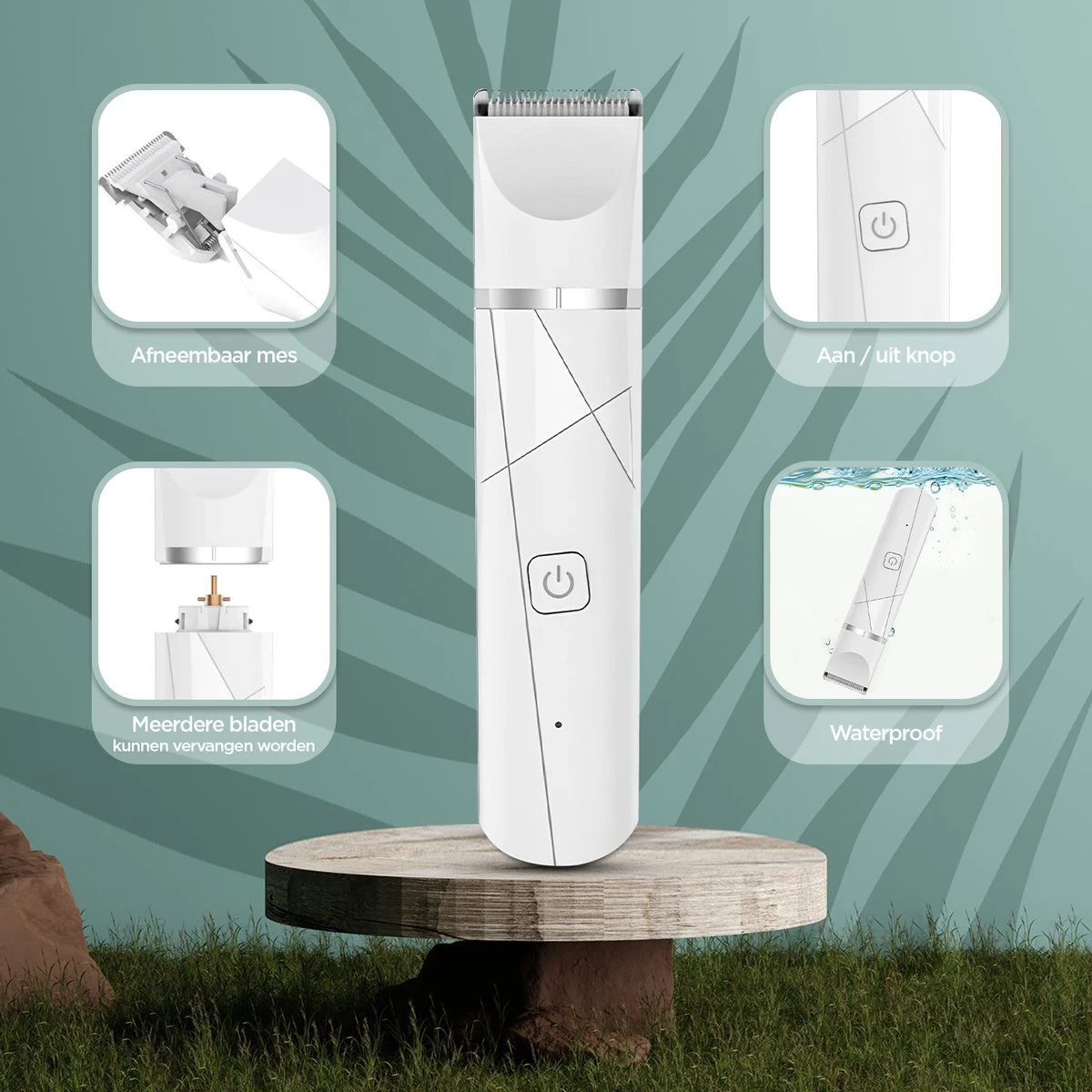 Revo Goods Professionele 4 In 1 Hondentondeuse Set -Ideaal Voor Honden En Andere Huisdieren - Slijper Inbegrepen -Draadloos - Ultra Stil 5 Revo Goods Professionele 4 In 1 Hondentondeuse Set -Ideaal Voor Honden En Andere Huisdieren - Slijper Inbegrepen -Draadloos - Ultra Stil - Afbeelding 5