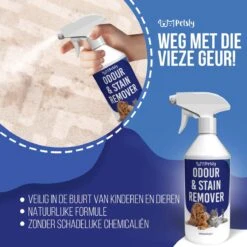 Petsly Odour & Stain Remover - Geurverwijderaars - Urine Vlekken Verwijderen Urinegeur Verwijderen Met Plantaardige Enzymen - 1L -Dieren Product Winkel 1200x1200 1523