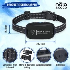 Nola & Coco® Oplaadbare Anti Blafband - 4 Kleuren - Zonder Schok - Waterdichte Diervriendelijke Blaf Halsband - Opvoedingshalsband - Voor Grote En Kleine Honden - Lichte Vibratie En Geluid - 3 Tot 60kg -Dieren Product Winkel 1200x1200 1531
