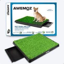 AWEMOZ Hondentoilet Kunstgras - Met 2 Matten En Opvangbak - 64x52x7,5cm - Puppy Pads - Zindelijkheidstraining Hond - Training Pads - Indoor / Outdoor Honden Toilet -Dieren Product Winkel 1200x1200 1563
