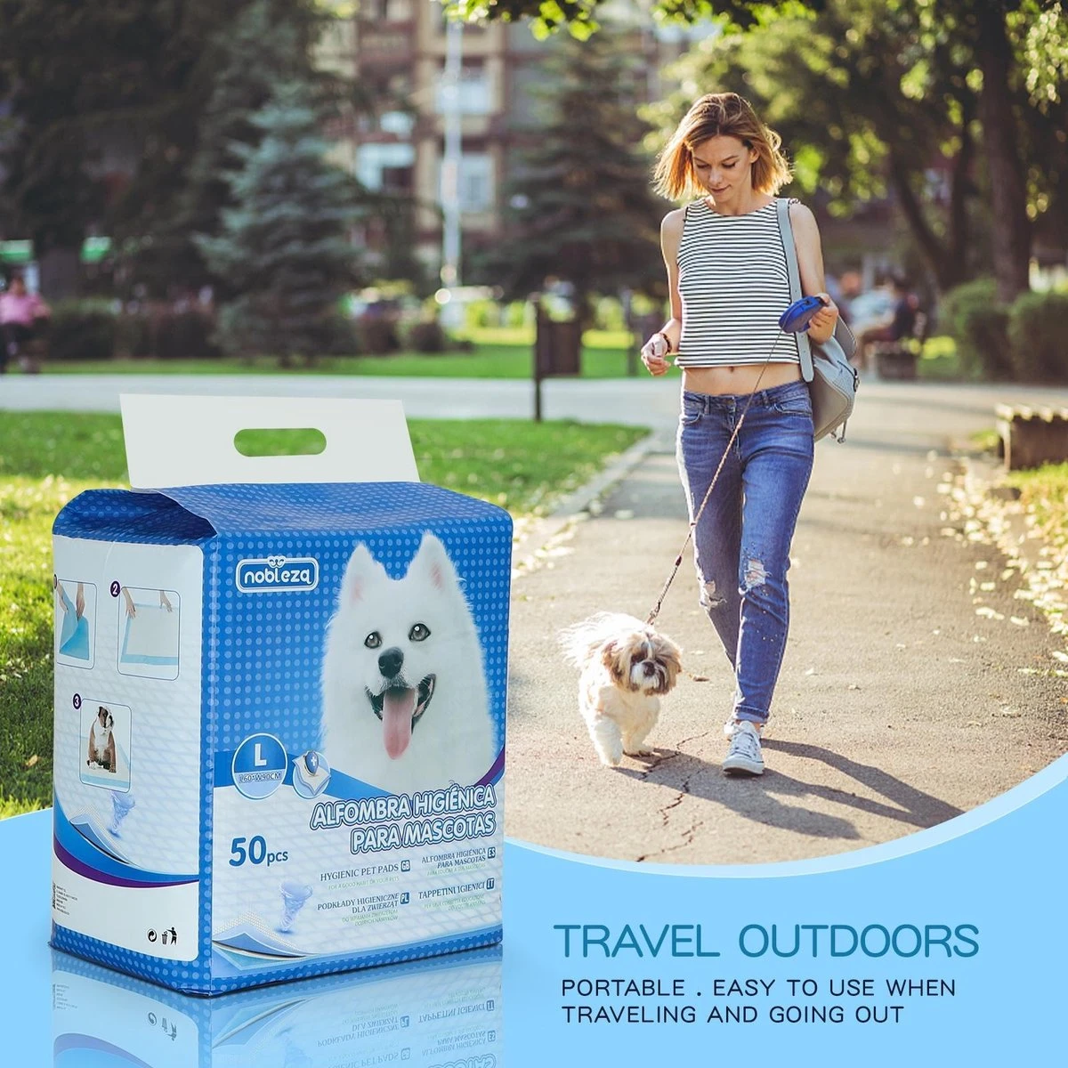 Nobleza 48WQF - Puppy Training Pads - 60 X 90 Cm - Zindelijkheidstraining -50 Stuks - L 5 Nobleza 48WQF - Puppy Training Pads - 60 X 90 Cm - Zindelijkheidstraining -50 Stuks - L - Afbeelding 5