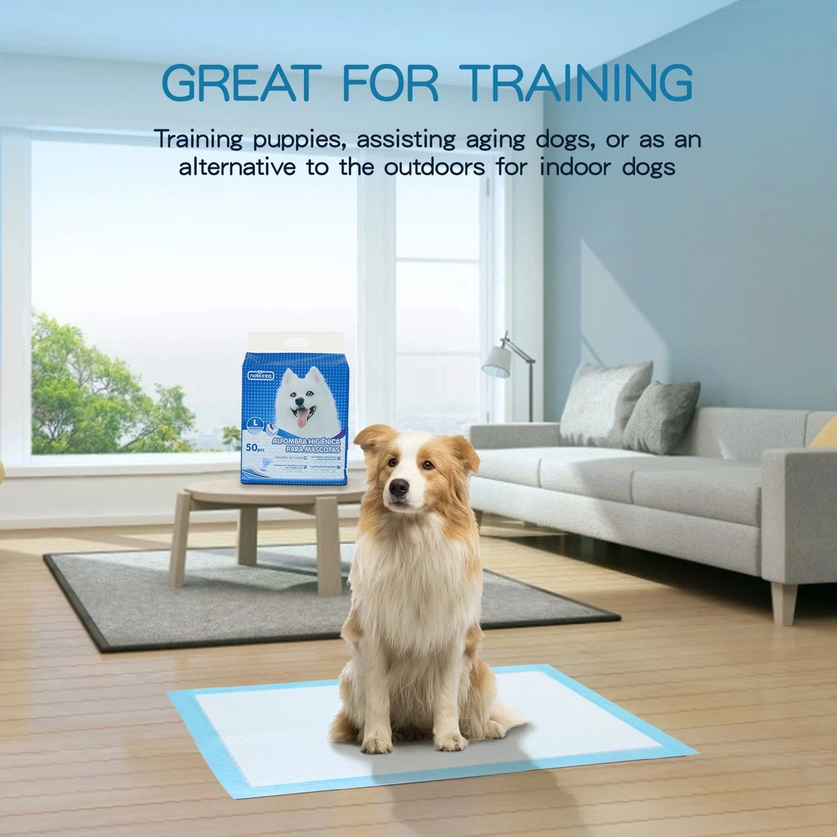 Nobleza 48WQF - Puppy Training Pads - 60 X 90 Cm - Zindelijkheidstraining -50 Stuks - L 6 Nobleza 48WQF - Puppy Training Pads - 60 X 90 Cm - Zindelijkheidstraining -50 Stuks - L - Afbeelding 6
