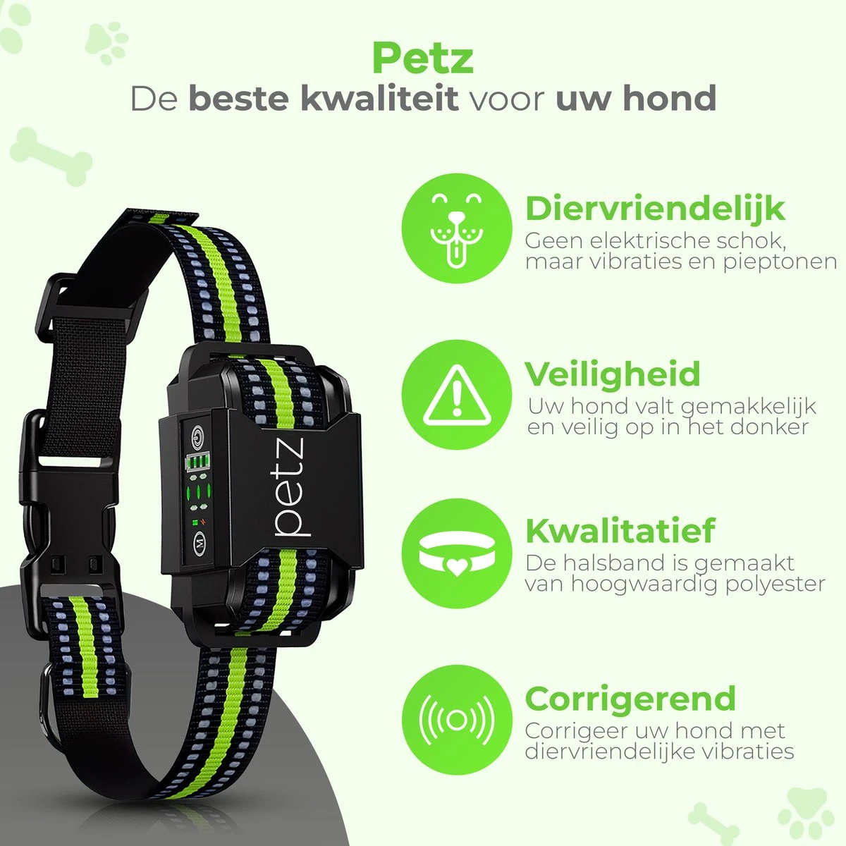 Petz - Anti Blafband - Anti Blafband Voor Kleine En Grote Honden - 5-55 KG - Vibratie En Audio - Diervriendelijk - GEEN Schokken - Opvoedingshalsband Zonder Schok En Diervriendelijk - Waterdicht - Oplaadbaar 2 Petz - Anti Blafband - Anti Blafband Voor Kleine En Grote Honden - 5-55 KG - Vibratie En Audio - Diervriendelijk - GEEN Schokken - Opvoedingshalsband Zonder Schok En Diervriendelijk - Waterdicht - Oplaadbaar - Afbeelding 2