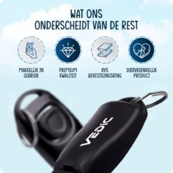 VEDIC® - Luxe Clicker Met Fluit - Clickertraining Voor Honden - Zwart - Bevestigingsring - Fluit - Hondentraining -Dieren Product Winkel 1200x1200 1734