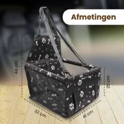 DogSeat® Hondenmand Auto - Autostoel Hond Zwart - Autozitje Hond - Kleine Tot Middelslag Hond - Automand Hond - Waterdicht En Opvouwbaar - 40x35x25 -Dieren Product Winkel 1200x1200 1784