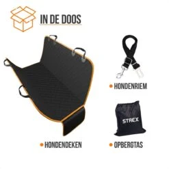 Strex Hondendeken Auto Achterbank En Kofferbak - 137 X 147 CM - Beschermhoes - Hondenkleed - Honden Deken Auto Achterbank - Incl. Hondenriem En Opbergzak -Dieren Product Winkel 1200x1200 1796