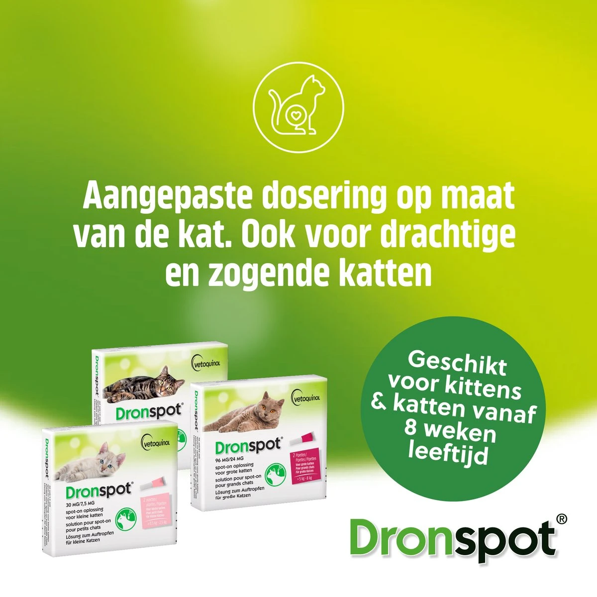 Dronspot Spot On Ontwormingsmiddel Voor Middelgrote Katten (2,5 Kg - 5 Kg) 2 Pipetten 3 Dronspot Spot On Ontwormingsmiddel Voor Middelgrote Katten (2,5 Kg - 5 Kg) 2 Pipetten - Afbeelding 3